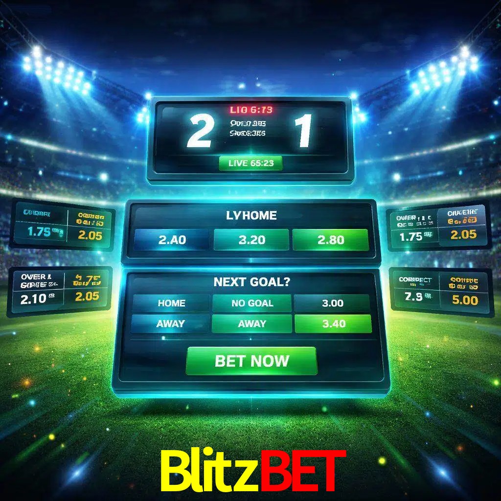Vista de apuestas en vivo Blitzbet durante un partido en curso
